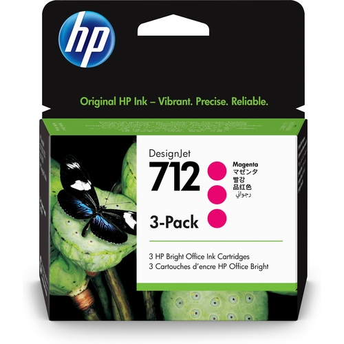 hp cartucho nº712 magenta designjet t200 / t600 n 712 *pack 3*