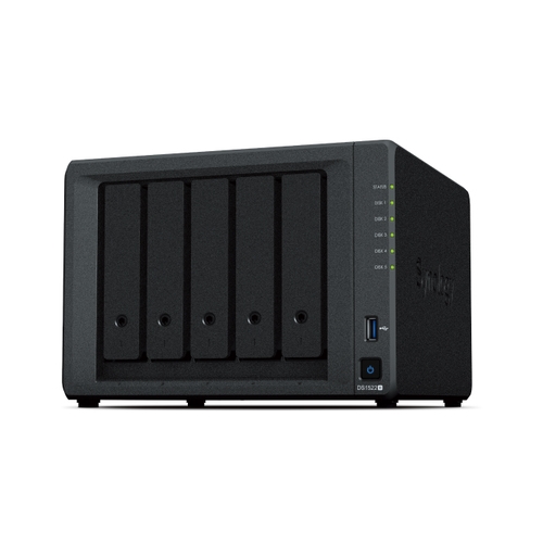 synology ds1522+ nas 5 bahías (m.2 nvme x2) amd ryzen r1600 dual core 260 ghz (hasta 3.1ghz) 8gb ddr4
