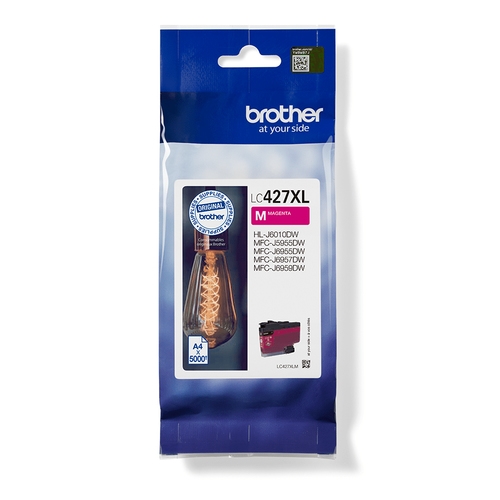 brother cartucho lc427xlm magenta hl j6010dw, mfcj5955dw, mfcj6955dw, mfcj6957dw,mfcj6959dw