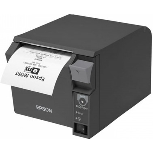 impresora de ticket térmica epson tm t70ii. conexión usb + rs232. color gris oscuro.