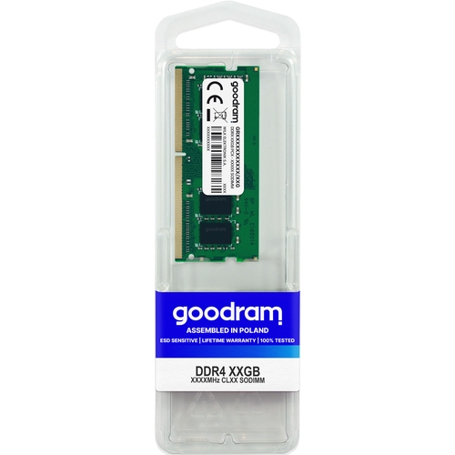 goodram ddr4 16gb sodimm de 260 espigas 3200 mhz / pc4 25600 1.2 v cl22 sin memoria intermedia no ecc