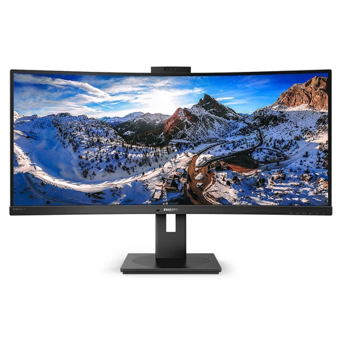 philips monitor lcd ultrawide curvo con usb c 346p1crh/00 34" (86,36 cm) 3440 x 1440(wqhd) va 500 4ms 1 displayport 1.4, 1 hdmi 2.0, 1 usb c 3.2 gen 2 (subida, suministro de energía de hasta 90 w)rj45