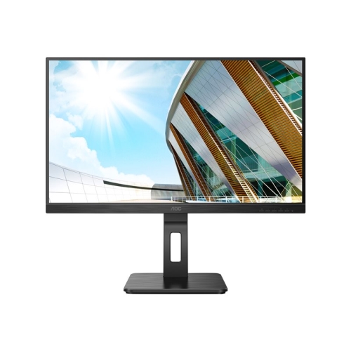 aoc monitor led 24p2qm 23.8" va full hd 1920 x 1080 4 ms 75 hz altavoces regulable en altura hdmi, dvi, dp, vga negro