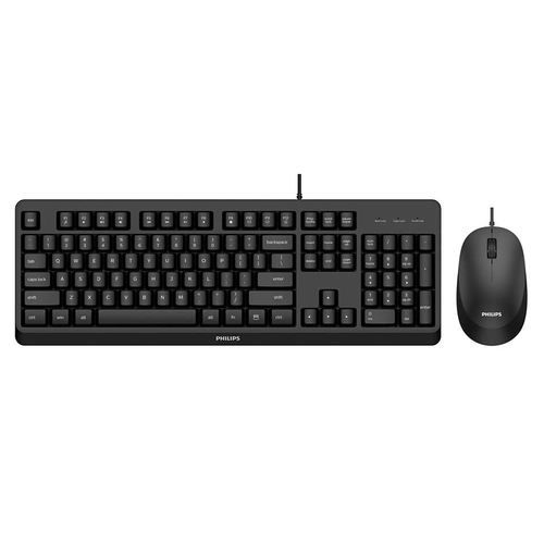 philips combo teclado + raton con cable spt6207bl plug and play usb negro