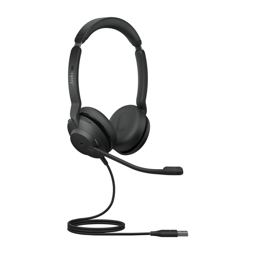 jabra auriculares evolve2 30 cableado intra auriculaire estéreo negro biauricular cobertor total de oreja 20 hz a 20 khz 150 cm cable tecnología mems micrófono usb tipo a