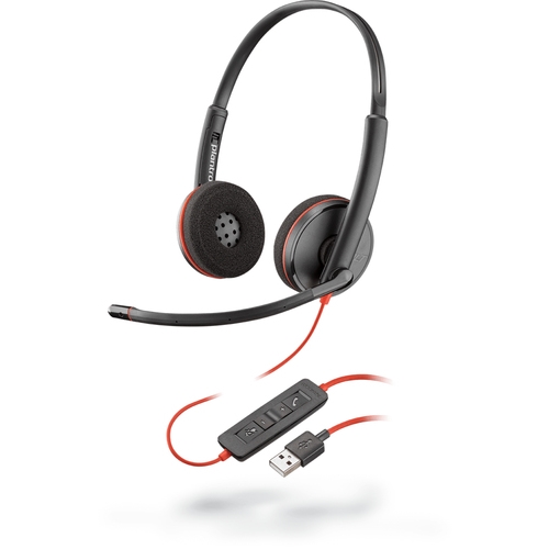 auriculares plantronics blackwire c3220 cableado de diadema estereo supra aural 20 hz a 20 khz cancelacion de ruido usb a