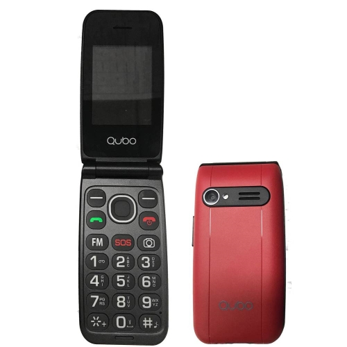 telefono libre qubo neo nw 2.4" 32+32gb camara 0,3 mp linterna altavoz manos libres radio fm rojo