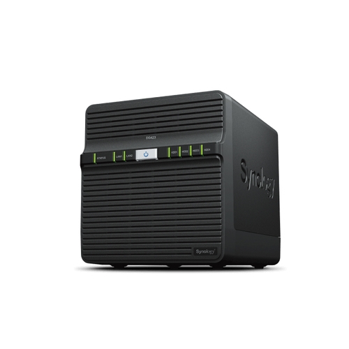 synology ds423 nas 4 bahías (3.5"/2.5") realtek rtd1619b quad core 2gb 2xrj45
