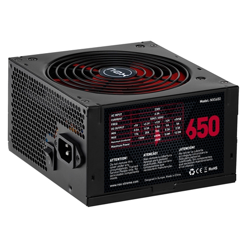 nox nx 650w fuente de alimentación con pfc activo 650w 140 mm silencioso
