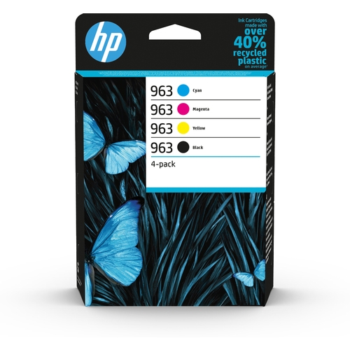 hp cartucho nº963 pack de 4 negro/cian/magenta/amarillo 6zc70ae
