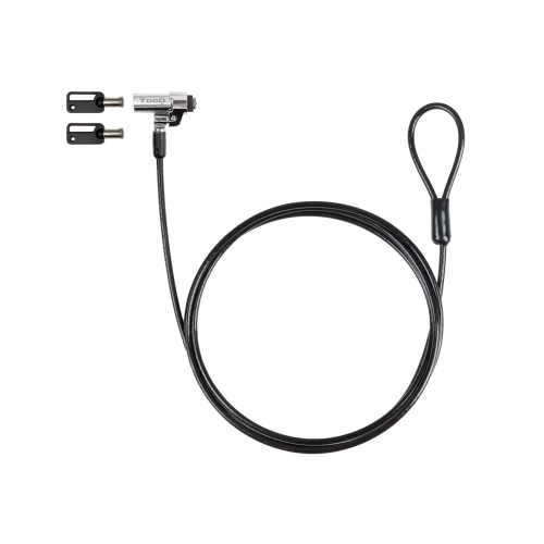 tooq cable seguridad nano 2.5x6mm llave para portatiles