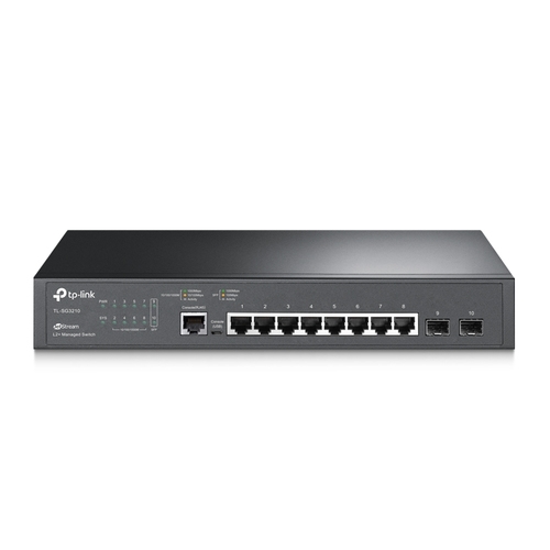 switch gestionable l2 tp link sg3210 8p giga con 2p combo giga rack