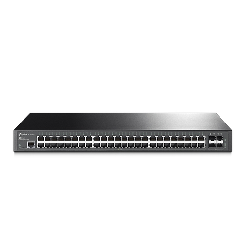 switch gestionable l2 tp link tl sg3452 48p giga l2 mas 4 ranuras gigabit sfp puerto de consola rj45/micro usb rack 1u 19