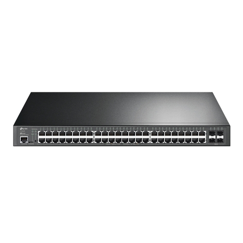 switch gestionable l2 tp link tl sg3452 48p giga l2 poe+ (384w) mas 4 ranuras gigabit sfp puerto de consola rj45/miro usb rack 1u 19