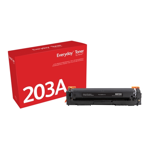xerox everyday hp cf540a negro cartucho de toner generico reemplaza 203a