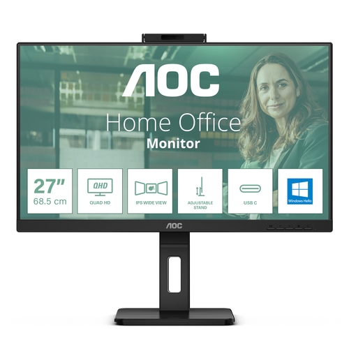 monitor profesional aoc 24p3qw 23.8"/ full hd/ webcam/ multimedia/ negro