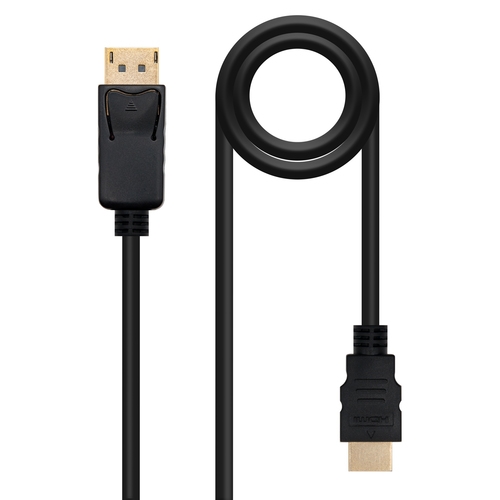 cable conversor dp a hdmi, dp/m hdmi/m negro 10 m