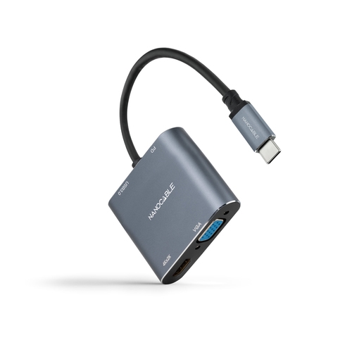 conversor usb c a hdmi/h vga/h usb a/h usb c/h