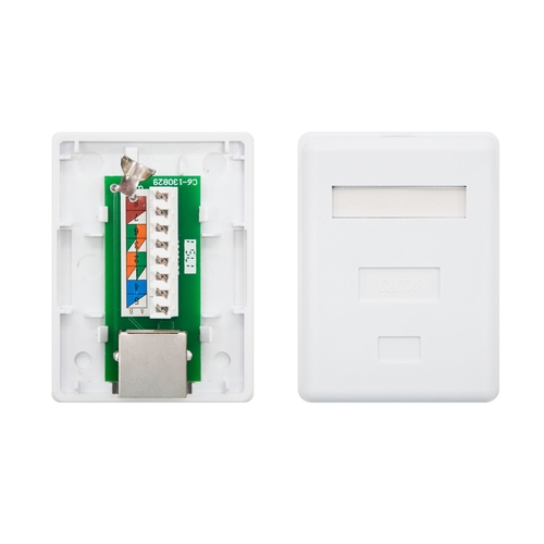 roseta superficie rj45 cat.6 ftp 1 toma, blanco