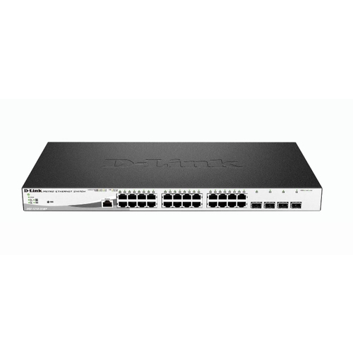 switch semigestionable d link dgs 1210 28mp/e 24p giga (24p poe 370w) + 4p giga combo rack