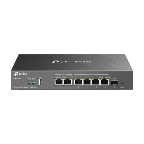 router vpn tp link er707 m2 multigigabit omada 2p de 2.5g hasta 6p wan
