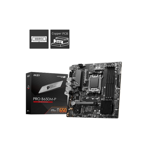 msi placa base pro b650m p matx am5