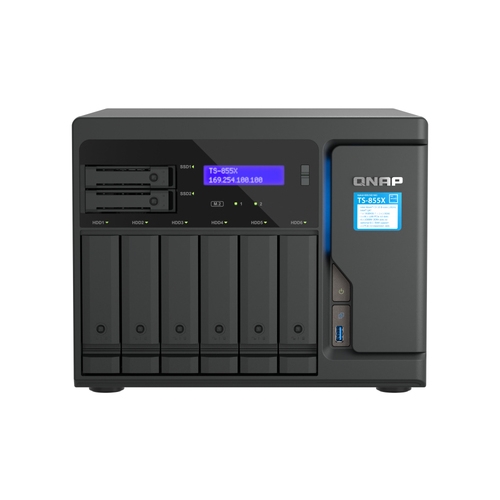 qnap ts 855x 8g nas 6+2 bay 2x2.5gbe 4xusb