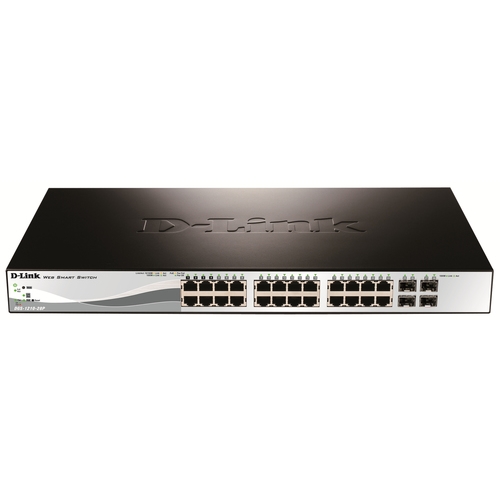 switch semigestionable d link dgs 1210 28p/e 24p giga (24p poe 193w) + 4p giga combo rack