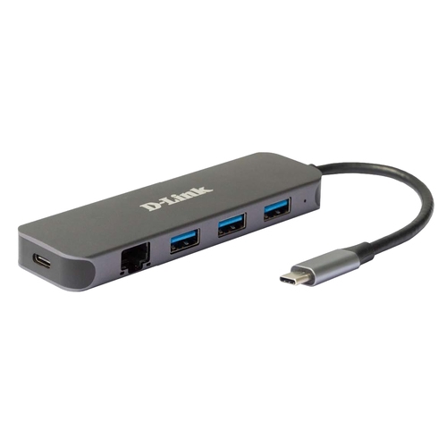 d link dub 2334 hub usb c 1 x gigabit lan 3 x usb 3.0 1 x usb c thunderbolt de carga power delivery hasta 60w