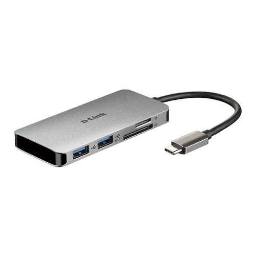 d link dub m610 hub usb c 1 x hdmi 4k 2 x usb 3.0 1 x usb c thunderbolt con alimentación power delivery de hasta 60w lector tarjetas