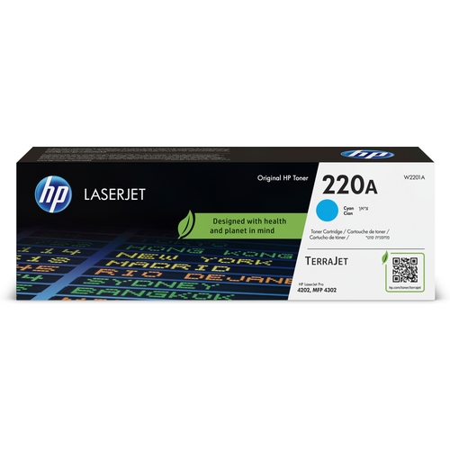 toner hp #220a cyan color ljet pro 4202 4302 terrajet 1.800p.