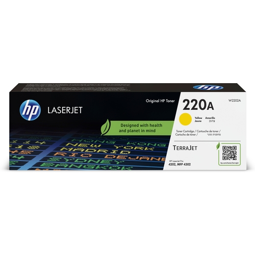 toner hp #220a amarillo color ljet pro 4202 4302 terrajet 1.800p.