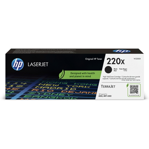toner hp #220x negro color ljet pro 4202 4302 terrajet 7.500p.