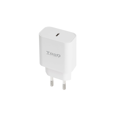 tooq cargador de pared 1x usb c/pd 20w color blanco