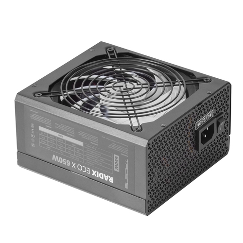 tacens radix eco x 650 fuente de alimentacion 650w atx pfc activo ventilador 140mm 87%