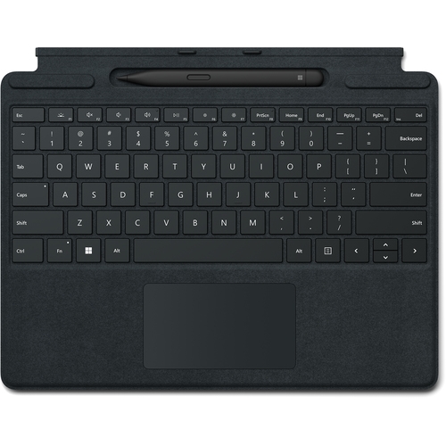 teclado microsoft surface type + pen para surface pro11/10/9/8 negro