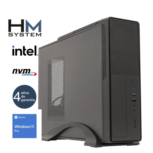 hm system solano c8+ sobremesa sff 12ª gen intel core i5 12400 16gb ddr4 500gb ssd m.2 nvme 300w 85% usb 3.0 windows 11 pro 4 años garantía 30 días doa