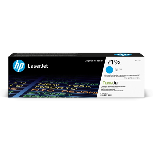 hp 219x high yield cyan original laserjet toner cartridge