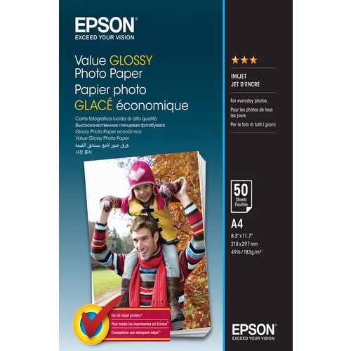 epson value glossy photo paper a4 50 hojas