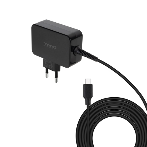 cargador portµtil gan usb c pd 65w, negro
