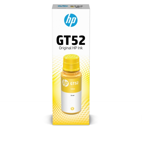 hp botellas de tinta gt52 amarilla