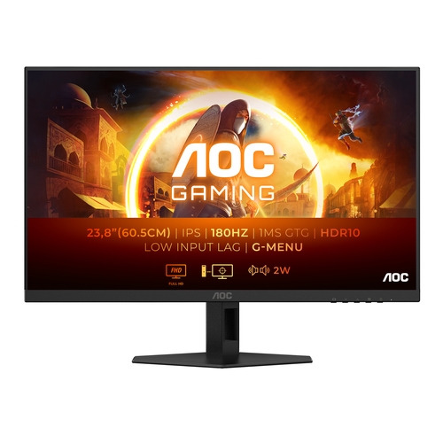 monitor gaming aoc 24g4xe 24"/ full hd/ 0.5ms/ 180hz/ ips/ multimedia/ negro