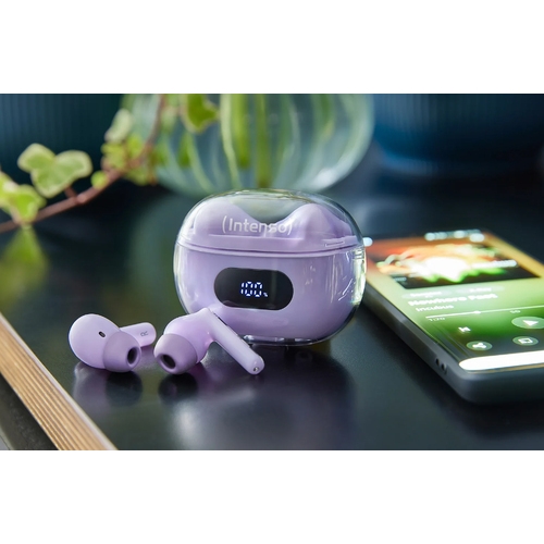 intenso | buds plus auriculares tws anc+enc | lila