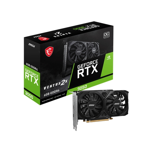msi vga nvidia rtx 3050 ventus 2x e 6g oc ddr6 1 x dp 2 x hdmi