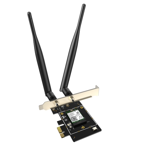 tenda e33 tarjeta de red ax5400 tribanda gigabit wifi 6e pcie 2 antenas 802.11ax 2,4/5/6ghz bluetooth