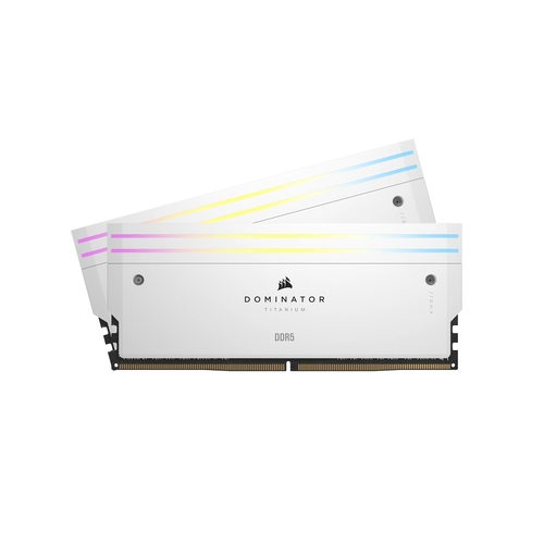 ddr5 64 gb(2x32kit) 6600 dominator titanium rgb white corsair
