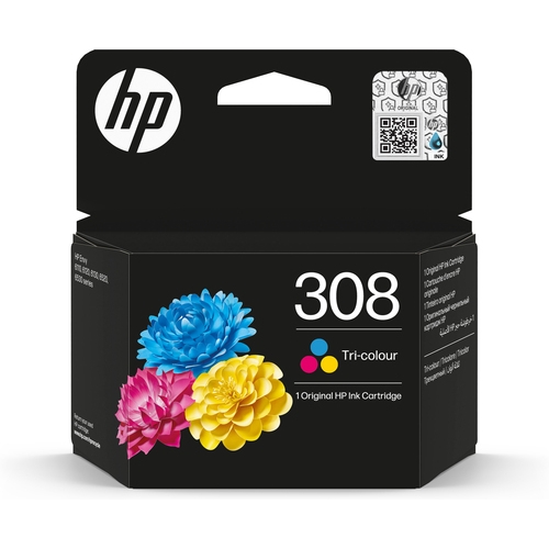 hp cartucho 308 color cian, magenta y amarillo 120 p