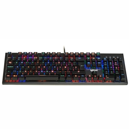 iggual teclado gaming mecánico obsidian rgb negro