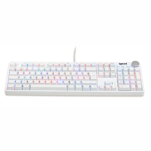 iggual teclado gaming mecánico pearl rgb blanco