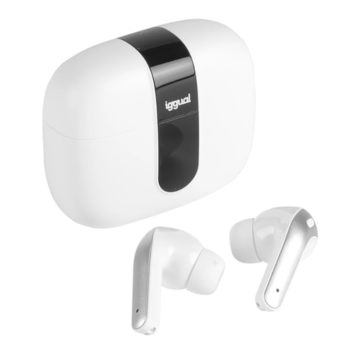 iggual auriculares inalámbricos tws bluetooth blan